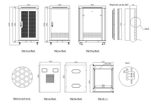 Kích thước tủ điện công nghiệp